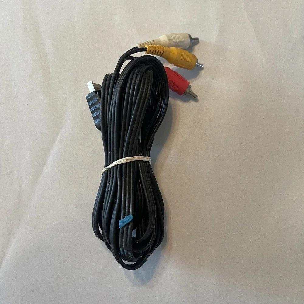 Sony PlayStation Ps1 Ps2 Ps3 - Black AV Cables OEM